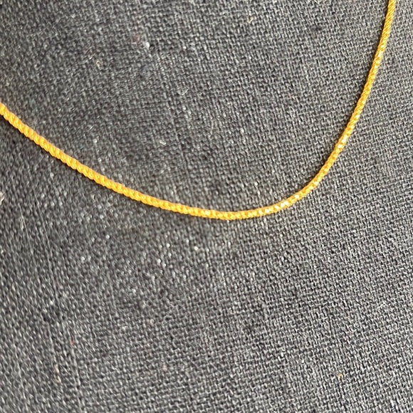 14 karat gold over silver 1 Mm box link chain; 18 in. - Picture 5 of 5